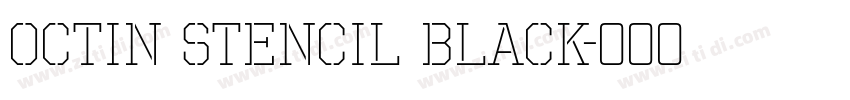 Octin Stencil Black字体转换
